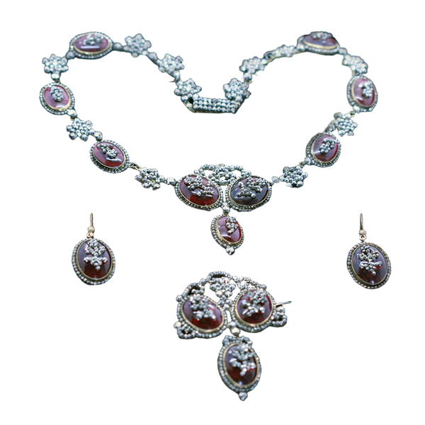 Ensemble de 3 pièces de pierres précieuses ONYX NOIR Cristal - France Ensemble de 3 pièces de pierres précieuses ONYX NOIR Cristal - France