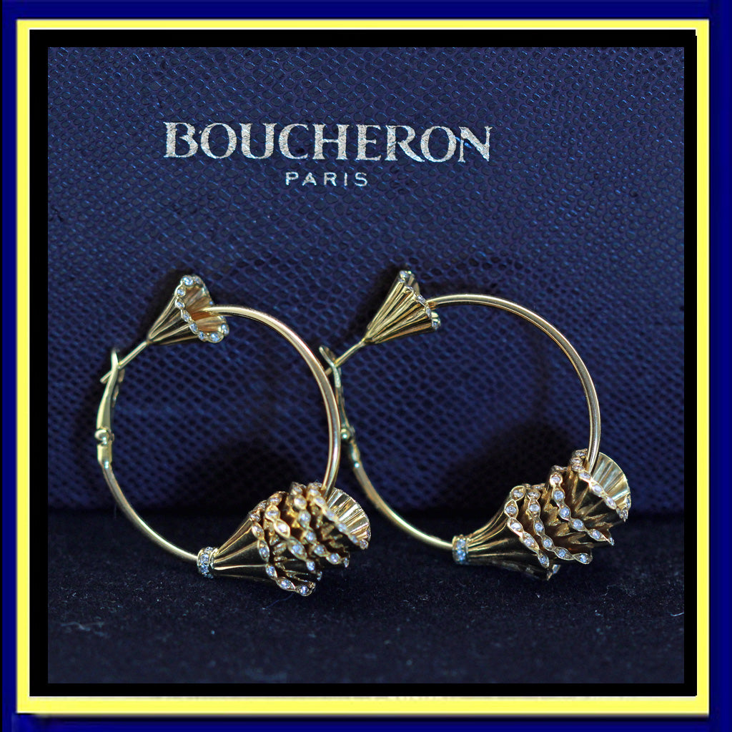 Boucheron earrings gold diamond hoop earrings Exquisite Confidences