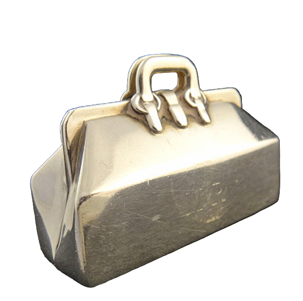 Vintage Tiffany & Co sterling silver mini doctor's bag pill box