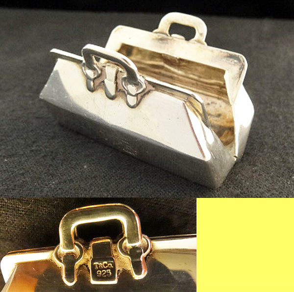 Vintage Tiffany & Co Sterling Silver Miniature Doctor's Bag Pill Box (#5569)