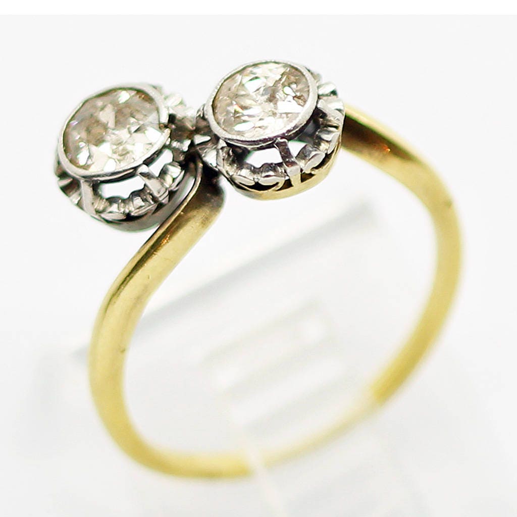 Antique Diamond Ring 18k Gold Platinum Engagement Bridal w Appraisal (6197)