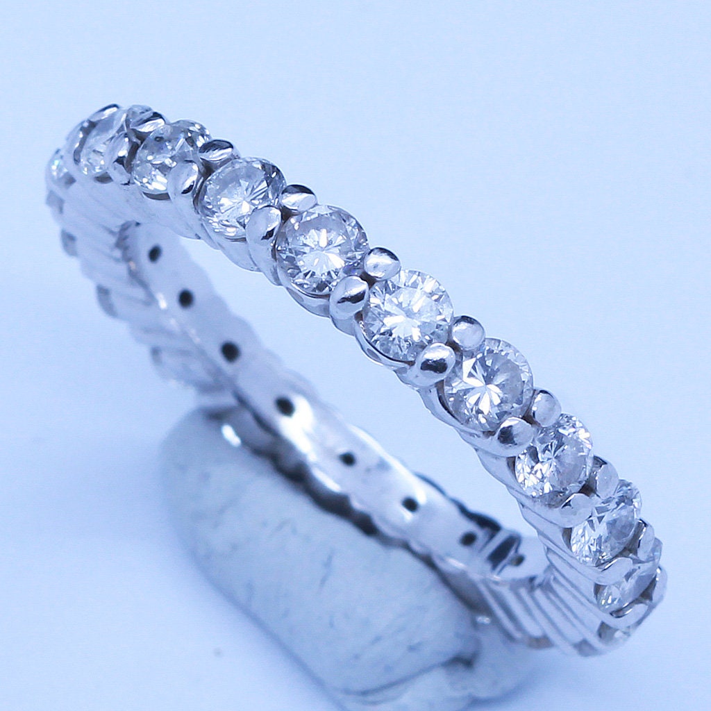 Eternity Ring Diamonds Wedding Band Engagement Ring  1.75 Ct w Appraisal (4241)