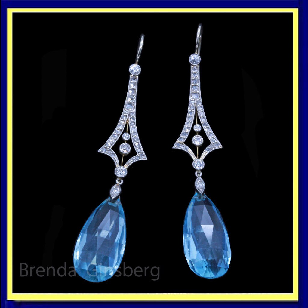 Antique aquamarine jewelry deals