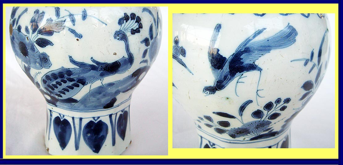 Antique 17Century Dutch Delft Vase HP Ex Museum (4637)