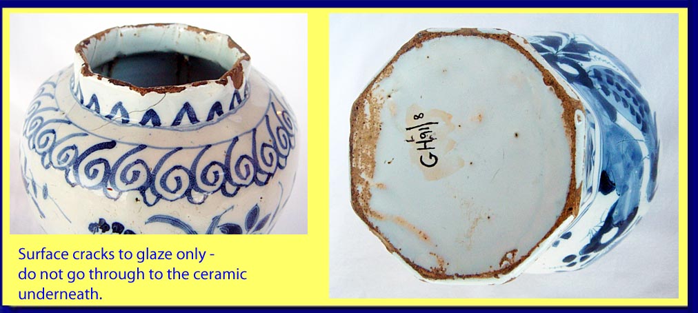 Antique 17Century Dutch Delft Vase HP Ex Museum (4637)
