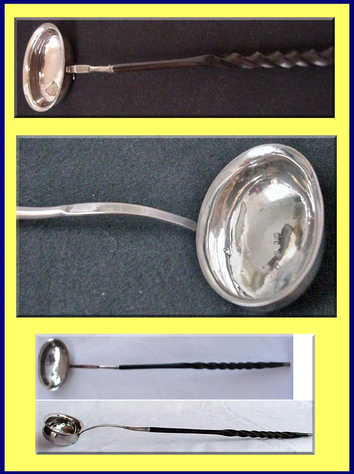 Georgian Sterling Silver Whalebone Wine Ladle J SNATT 1798 (939)