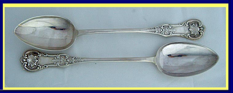 Kings pattern Antique Scottish sterling silver stuffing spoons