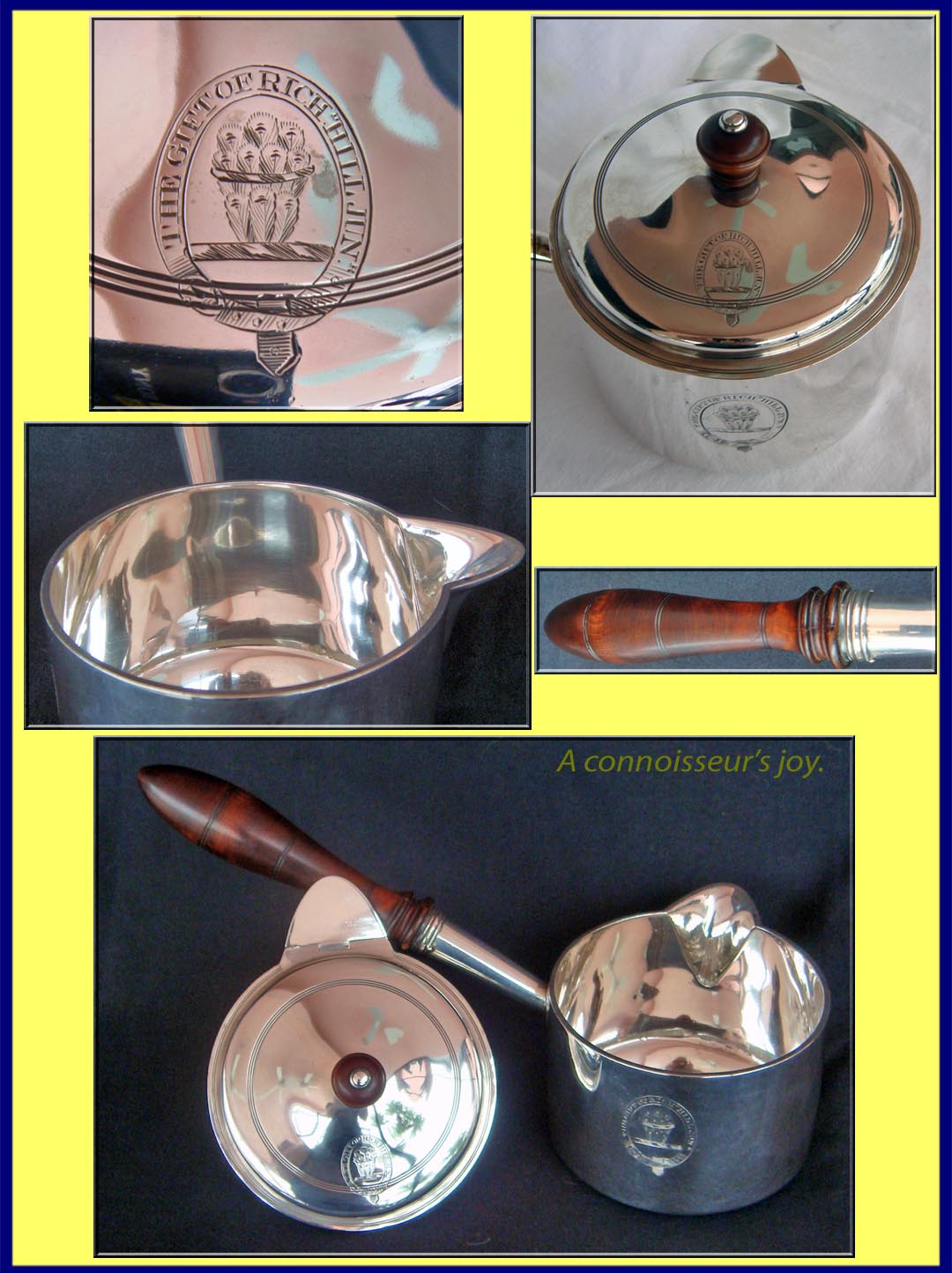 John Emes Antique Regency Sterling Silver Brandy Warmer London 1801 (3807)