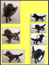 Antique miniature Vienna Bronze poodle dog umbrella cold painted figurine (2664)