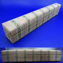 Antique Chinese Carved Ivory and Bone Brise Fan Eventail w silk fan box (5490)