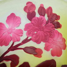 Antique Signed Emile Gallé Cameo Glass Vase Bowl Exquisite Floral Carving(#3138)