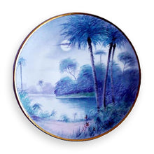 Antique Pickard American Signed Plate Water Moonscape c1910 (2048)