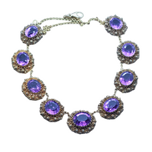 Antique Georgian Necklace Gold Amethyst Cannetille Filigree Granulation (6949)