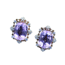 Vintage Earrings Ear Clips 18k Gold Diamonds Pink Kunzite C1960 Appraisal (6956)