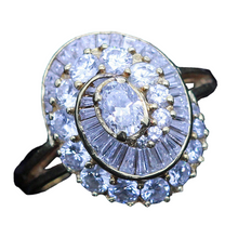 Vintage Art Deco Ring 18k Gold Diamonds Baguette and Round Cut w Appraisal (6964