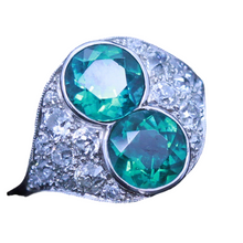 Antique Edwardian Ring Platinum Diamonds Rare Natural Zircon w Appraisal (6961)