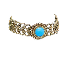 Antique Georgian Ring 18k Gold Turquoise Romantic Rare Form Granules Flower(6982)