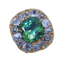 Antique Chaumet Paris Ring 18k Gold Diamonds Tourmaline c1900 w Appraisal (6698)