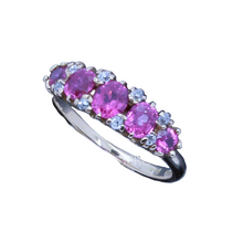 Antique Victorian 14k Gold Ruby Diamond Ring (4093)