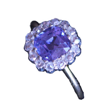 Antique Victorian Ring Gold natural color change Sapphire Diamonds AGL cert(6995)