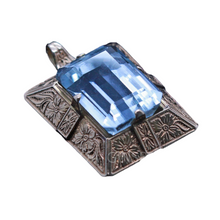 Antique Art Deco Retro Pendant 18k Gold 26.93ct Aquamarine w Appraisal (6994)