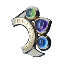 Vintage Bulgari BVLGARI Ring Allegra 18k Gold Aquamarine Amethyst Peridot (7010)