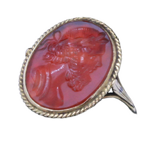Antique Georgian Ring 18k Gold Intaglio Cameo Carnelian French 18C Unisex (7027)