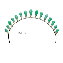 Antique Victorian / Edwardian Tiara 14k gold natural untreated jade metal (7046)