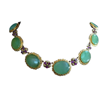 Antique Georgian Necklace 18k Gold Chrysoprase Rubies c1810 English (7052)