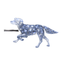 Antique Brooch Victorian Dog Diamonds 14k Gold Platinum Retriever Pointer (5895)