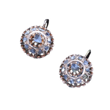 Antique Earrings 14k Gold Rose-cut Diamonds Russian St Petersburg (7113)