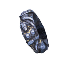 Froment-Meurice Antique Ring Steel Gold Figural Nude Mixed Metal Unisex (7120)