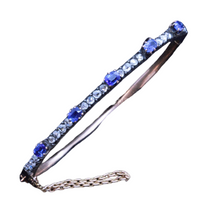 Antique Victorian Bangle Bracelet Diamonds Sapphires 14K Gold w Appraisal (7134)