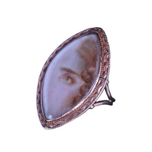 Antique Georgian Ring Miniature Eye Portrait 15ct Rose Gold Eye Miniature (7132)