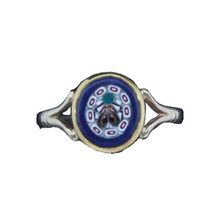 Antique Victorian Micromosaic Ring Gold Micro Mosaic Fly English Unisex (7144)