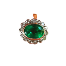 Certified Vintage Natural Emerald Diamond Ring Gold EGL Appraisal Included