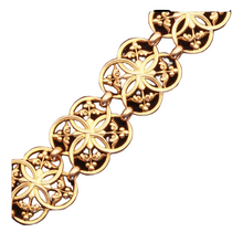 Jules Louis Wiese Antique Bracelet 18k Gold Gothic Renaissance Revival (7177)