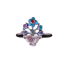 Antique French Georgian Ring Giardinetto 18k Gold Turquoise Diamonds Gems (7182)