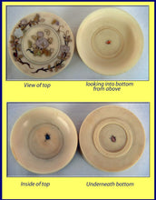 Antique Shibayama trinket box inlaid butterflies beetles flowers Japanese (3164)