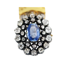 Antique Victorian Bracelet Bangle Diamonds Sapphire 18k Gold w Appraisal (5924)