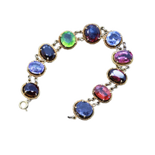 Antique Victorian Edwardian Bracelet 18k Gold Sapphires and Spinels (6857)