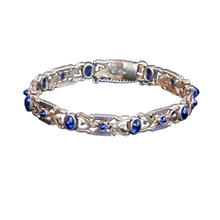 Antique Imperial Russian Romanov era bracelet gold sapphires Art Nouveau (7236)