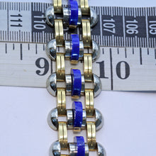 Wolfers Bruxelles Vintage Retro Bracelet Gold Lapis Lazuli luxurious (7427)