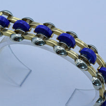 Wolfers Bruxelles Vintage Retro Bracelet Gold Lapis Lazuli luxurious (7427)
