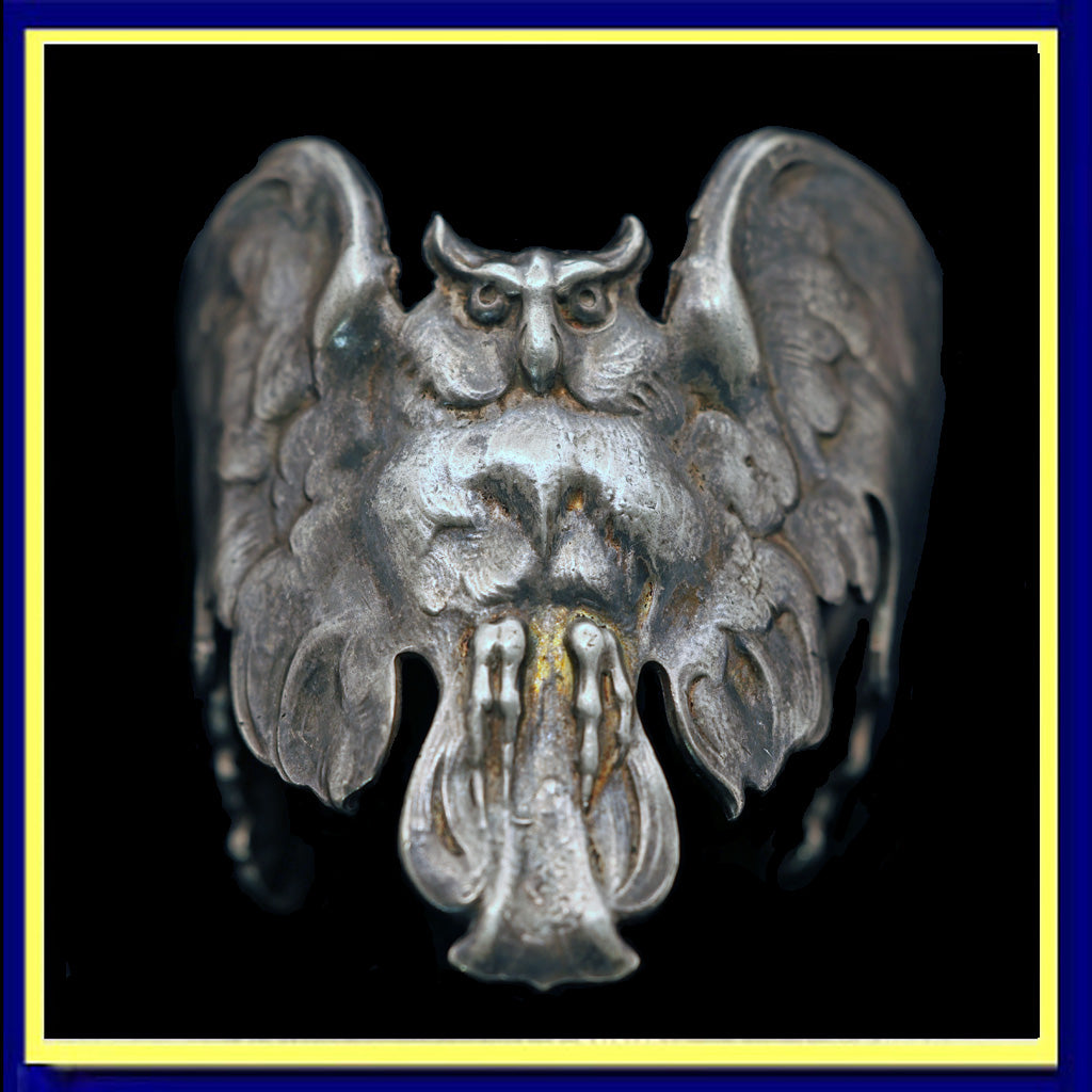 antique owl bangle
