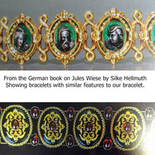 JULES WIESE Antique Bracelet Medieval gold silver amethysts garnets enamel (7551)