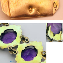 JULES WIESE Antique Bracelet Medieval gold silver amethysts garnets enamel (7551)