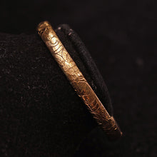 Antique Victorian Child's bangle bracelet gold filled engraved flowers (7576)