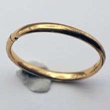 Antique Victorian Child's bangle bracelet gold filled engraved flowers (7577)