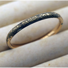 Antique Victorian Child's bangle bracelet gold filled engraved flowers (7577)